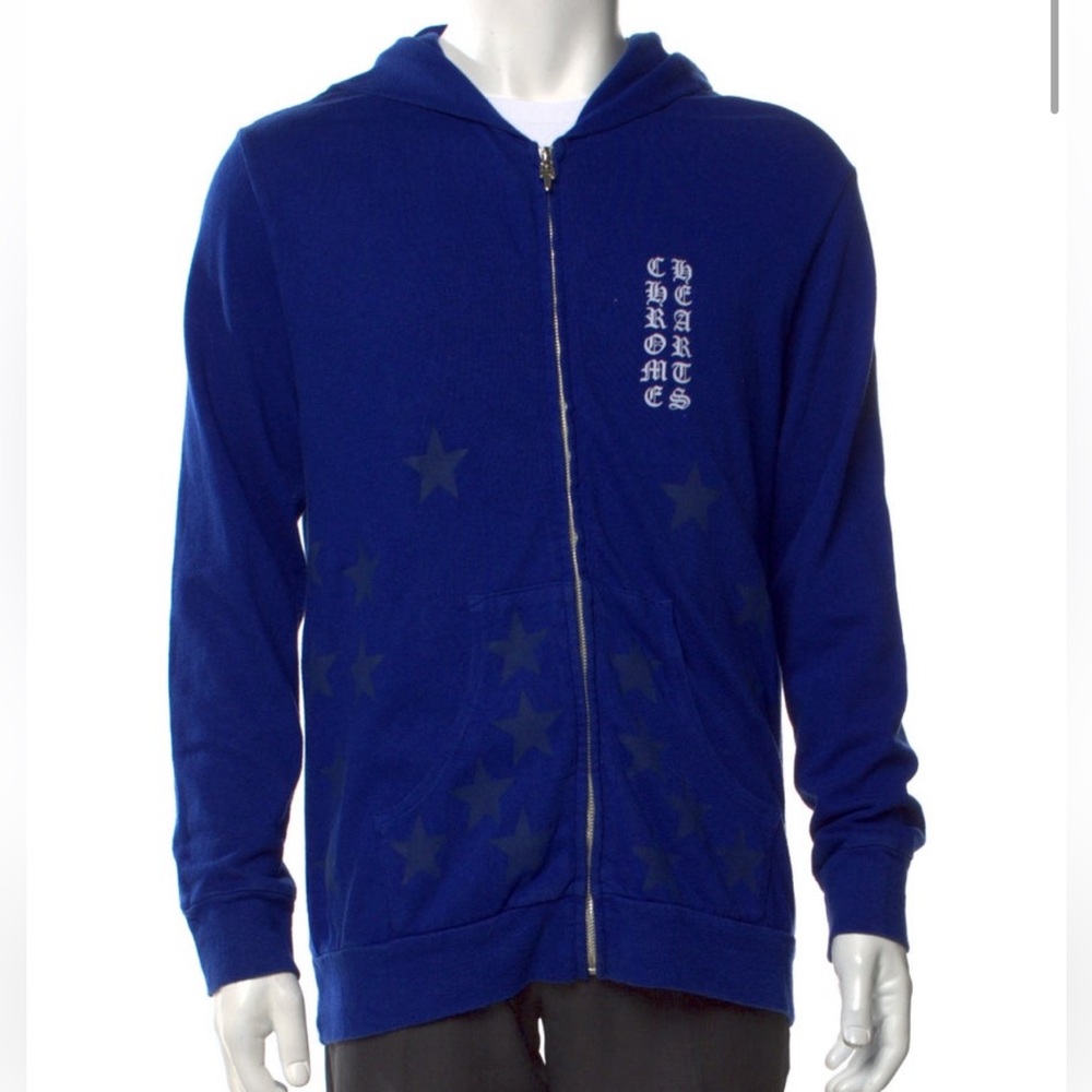 Chrome Hearts Royal Blue Star zip up jacket